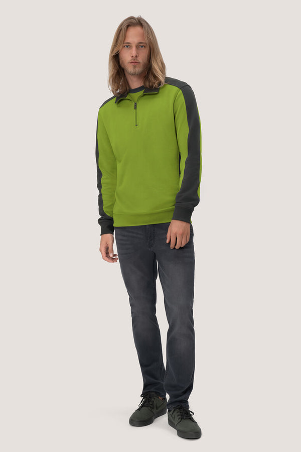 HAKRO MEN'S ZIP SWEATSHIRT CONTRAST MIKRALINAR® (NO.476)