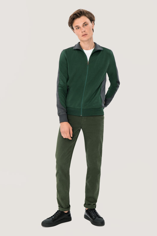HAKRO VESTE SWEAT HOMME CONTRASTE MIKRALINAR® (NO.477)