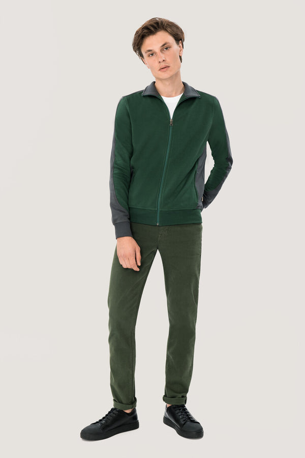 HAKRO VESTE SWEAT HOMME CONTRASTE MIKRALINAR® (NO.477)